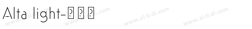 Alta light字体转换